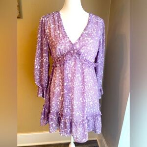 NWOT Juniors 3/4 B DARLIN Ruffle Long Sleeve Dress